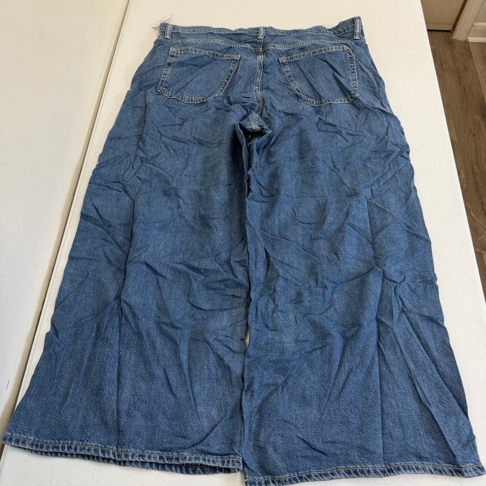 Gap Baggy Mid Rise Wide Leg Blue Jeans 33/16 S 665752-00-1 Short Inseam NWT - Picture 7 of 9